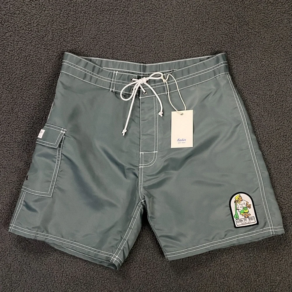 Kanvas by Katin Waterman Trunk Mens 30 Blue Swim Board Heritage Collection